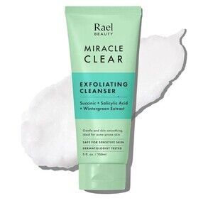 Rael Miracle Clear Exfoliating Cleanser, Face Wash for Acne-Prone Skin (5 fl oz)